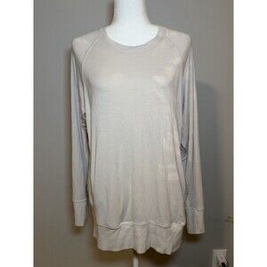 Recreation By Thread & Supply Beige Oversized Pullover Sweatshirt Pockets Size S